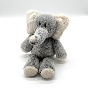 Mary Meyer Elephant Bean Bag Plush Gray White Soft Stuffed Animal Lovey Toy